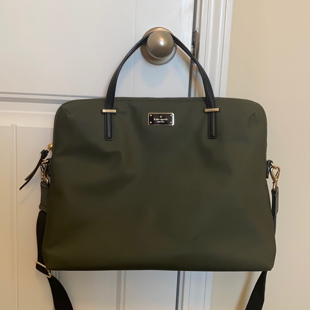Forest Green Kate Spade Laptop Bag